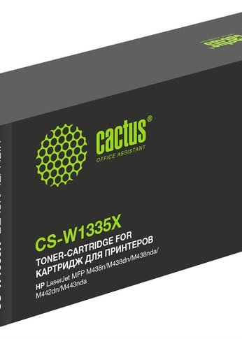 Картридж лазерный Cactus CS-W1335X W1335X черный (13700стр.) для HP LJ MFP M438n/M438dn/M438nda/M442dn/M443nda