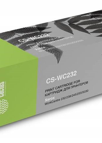 Картридж лазерный Cactus CS-WC232 006R01046 черный (32000стр.) для Xerox WC 232/238/245/255/5030