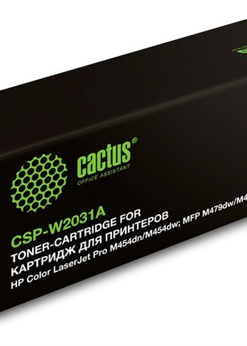 Картридж лазерный Cactus CSP-W2031A 415A голубой (2100стр.) для HP LJ M454/MFP M479