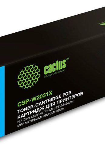 Картридж лазерный Cactus CSP-W2031X голубой (6000стр.) для HP LJ M454/MFP M479