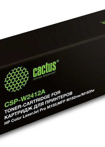 Картридж лазерный Cactus CSP-W2412A 216A желтый (850стр.) для HP Color LaserJet Pro M155;MFP M182nw/M183fw