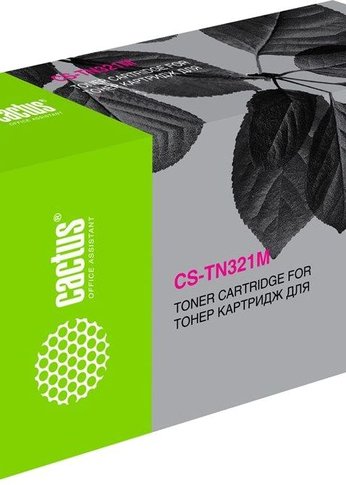 Картридж лазерный Cactus СS-TN-321M пурпурный (25000стр.) для Konica Minolta bizhub C224/C224e/C284/C284e/C364