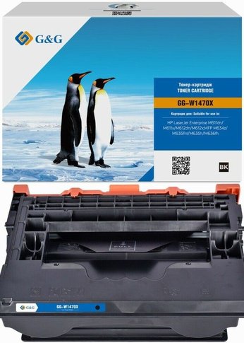 Картридж лазерный G&G 147X GG-W1470X черный (25200стр.) для HP LaserJet M611dn/M612dn/M634dn/M634h