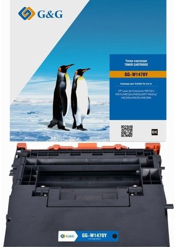 Картридж лазерный G&G 147Y GG-W1470Y черный (42000стр.) для HP LaserJet M611dn/M612dn/M634dn/M634h