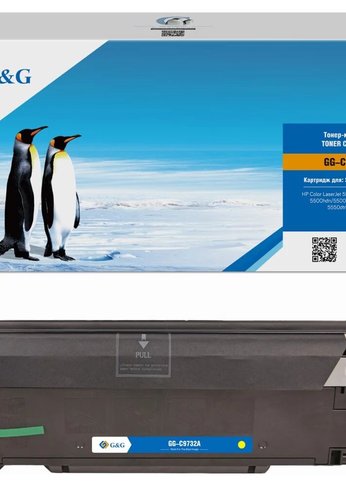 Картридж лазерный G&G GG-C9732A C9732A желтый (12000стр.) для HP CLJ 5500/5500n/5500dn/5500hdn/5500dtn/5550/5550n/5550dtn/5550hdn