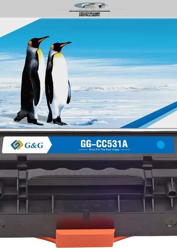 Картридж лазерный G&G GG-CC531A голубой (2800стр.) для HP CLJ CP2020/CP2025/CM2320 MFP