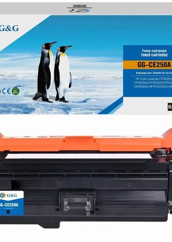 Картридж лазерный G&G GG-CE250A CE250A черный (5000стр.) для HP CLJ CP3525n/CP3525dn/CP3525X/CP3520/CM3530fs MFP/CM3530 MFP