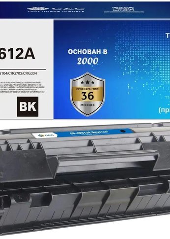 Картридж лазерный G&G GG-Q2612A GG-Q2612A UNIVERSAL черный (2000стр.) для HP 1010/1012/1015/1018/Canon LBP2900/3000/L120/L90/L100/L120/HP 1020/1022/3