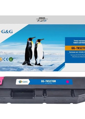 Картридж лазерный G&G GG-TK-5270M TK5270M пурпурный (6000стр.) для Kyocera ECOSYS P6230cdn/M6230cidn/M6630cidn