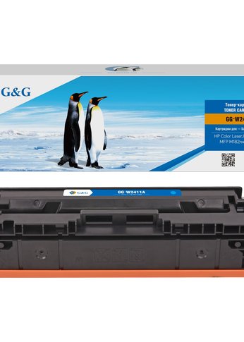 Картридж лазерный G&G GG-W2411A голубой (850стр.) для HP Color LaserJet Pro M155;MFP M182nw/M183fw