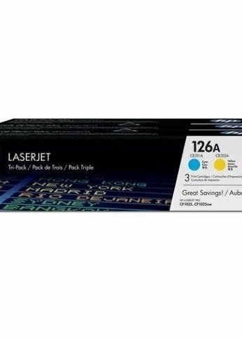 Картридж лазерный HP 126A CF341A голубой/пурпурный/желтый набор (1000стр.) для HP LJ CP1025