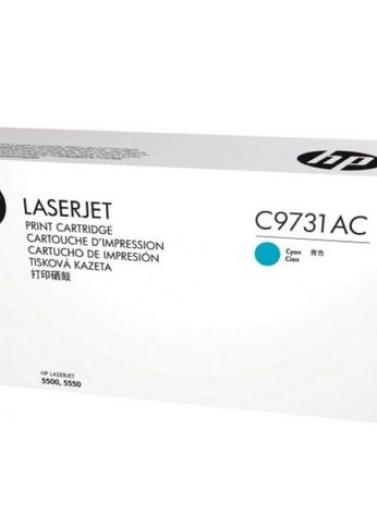 Картридж лазерный HP 645A C9731AC голубой (12000стр.) для HP 5500/5550/5550dn/5550dtn/5550hdn/5550n (техн.упак)