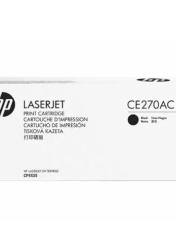 Картридж лазерный HP CE270AC черный (13500 стр) (белая корпоративная коробка)