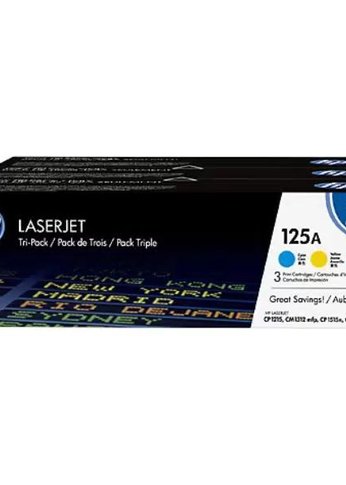 Картридж лазерный HP CF373AM голубой/пурпурный/желтый x3упак. (1400стр.) для HP CP1215/1515