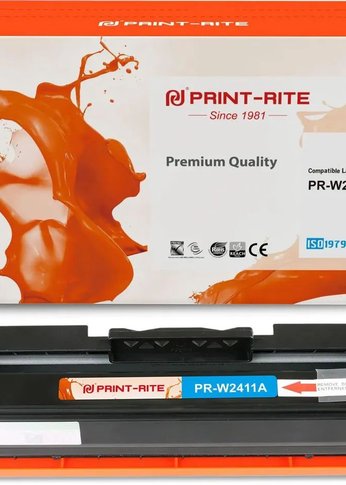 Картридж лазерный Print-Rite TFHBB5CPU1J PR-W2411A W2411A голубой (850стр.) для HP Color LaserJet Pro M155/MFP M182nw/M183fw