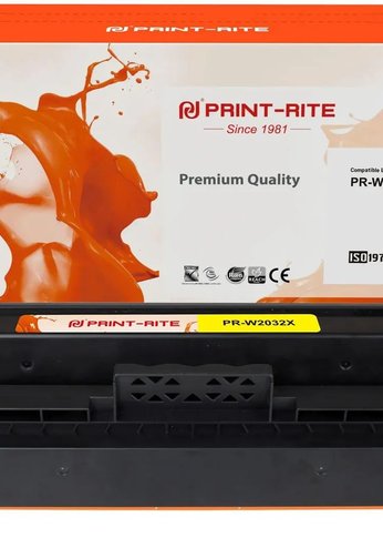 Картридж лазерный Print-Rite TFHBKUYPU1J PR-W2032X W2032X желтый (6000стр.) для HP Color LaserJet M454dn Pro/479