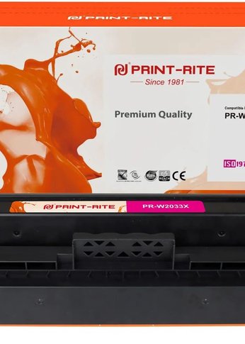 Картридж лазерный Print-Rite TFHBKVMPU1J PR-W2033X W2033X пурпурный (6000стр.) для HP Color LaserJet M454dn Pro/479