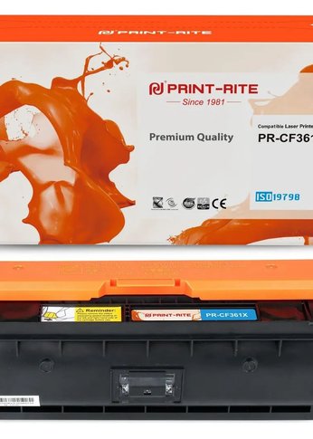 Картридж лазерный Print-Rite TRHGL8CPU1J PR-CF361X CF361X голубой (9500стр.) для HP CLJ M552dn/M553dn/M553N/M553x