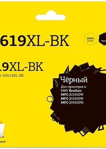 Картридж лазерный T2 LC-3619XLBK (IC-B3619XL-BK) для Brother MFC-J3530DW/J3930DW, черный, с чипом, 3000к