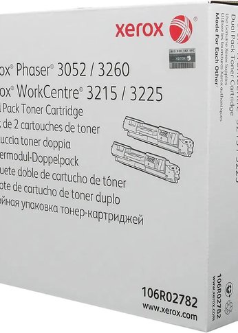 Картридж лазерный Xerox 106R02782 черный x2упак. (6000стр.) для Xerox Phaser 3052/3260 WC 3215/3225