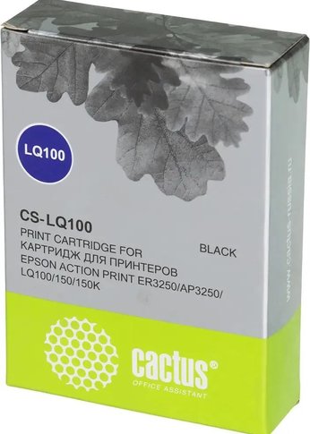 Картридж ленточный Cactus CS-LQ100 черный для Epson LQ-100/AP-3250