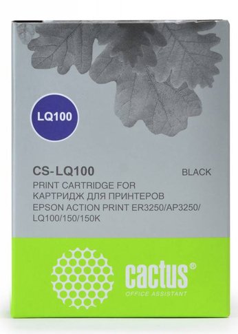 Картридж ленточный Cactus CS-LQ100 черный для Epson LQ-100/AP-3250