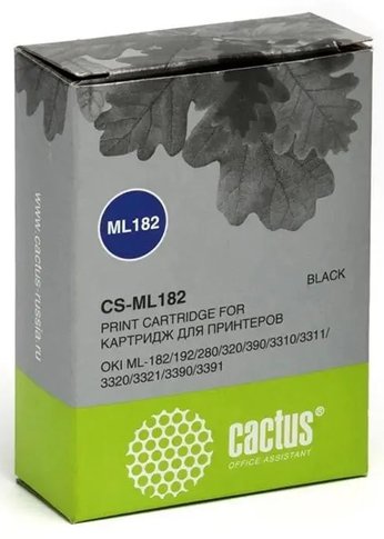 Картридж матричный Cactus CS-ML182 черный для Oki ML-182/192/280/320/390