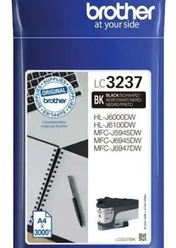 Картридж струйный Brother LC3237BK черный (3000стр.) для Brother HLJ6000DWRE1/MFCJ5945DWRE1/MFCJ6945DWRE1