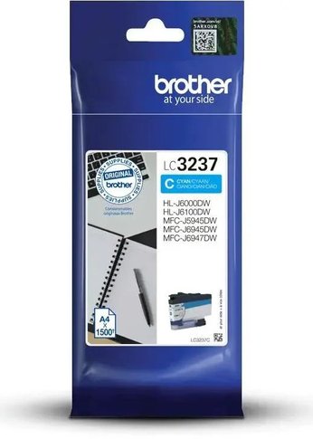 Картридж струйный Brother LC3237C голубой (1500стр.) для Brother HLJ6000DWRE1/MFCJ5945DWRE1/MFCJ6945DWRE1