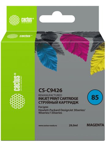 Картридж струйный Cactus CS-C9426 №85 пурпурный (29мл) для HP DJ 30/130