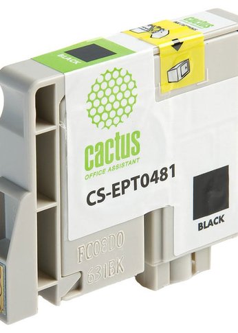 Картридж струйный Cactus CS-EPT0481 T0481 черный (16мл) для Epson Stylus Photo R200/R220/R300/R320/R340/RX500/RX600/RX620/RX640