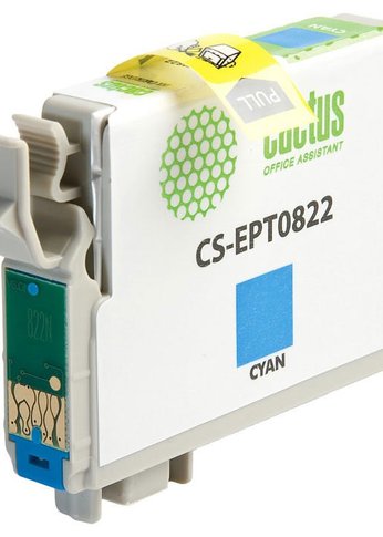 Картридж струйный Cactus CS-EPT0822 T0822 голубой (13.8мл) для Epson Stylus Photo R270/290/RX590