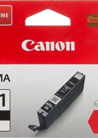 Картридж струйный Canon CLI-451XLBK 6472B001 черный для Canon Pixma iP7240/MG6340/MG5440