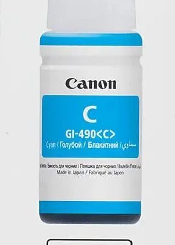 Картридж струйный Canon GI-490C 0664C001 голубой (70мл) для Canon Pixma G1400/2400/3400