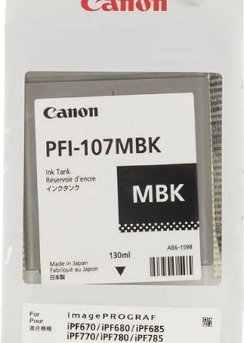 Картридж струйный Canon PFI-107MBK 6704B001 черный матовый для Canon iP F680/685/780/785