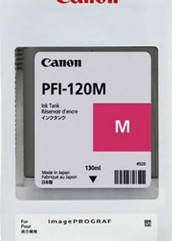 Картридж струйный Canon PFI-120 M 2887C001 пурпурный (130мл) для Canon imagePROGRAF TM-200/205