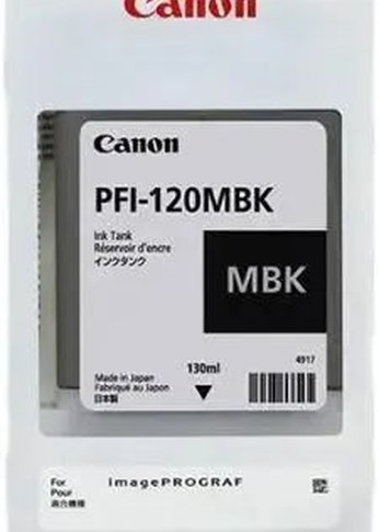 Картридж струйный Canon PFI-120 MBK 2884C001 черный матовый (130мл) для Canon imagePROGRAF TM-200/205