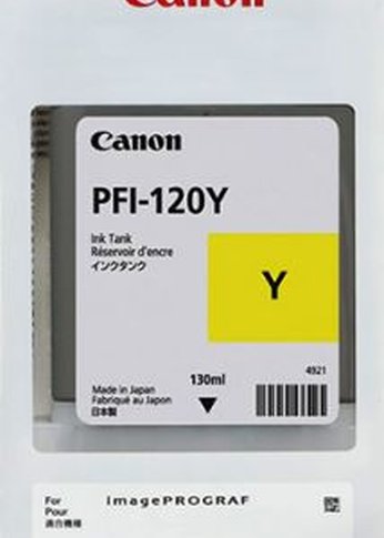 Картридж струйный Canon PFI-120 Y 2888C001 желтый (130мл) для Canon imagePROGRAF TM-200/205