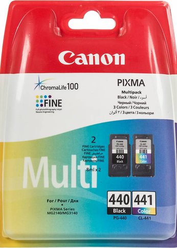 Картридж струйный Canon PG-440/CL-441 5219B005 черный/трехцветный x2упак. (180стр.) для Canon MG2140/MG3140