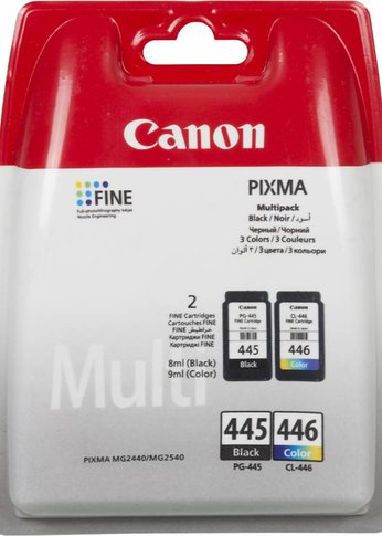 Картридж струйный Canon PG-445/CL-446 8283B004 многоцветный/черный набор для Canon MG2440/MG2540