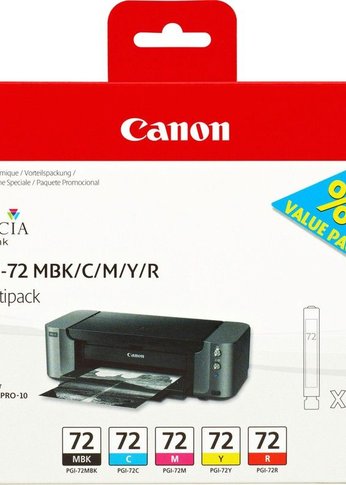 Картридж струйный Canon PGI-72 MBK/C/M/Y/R 6402B009 черный матовый/голубой/пурпурный/желтый/красный