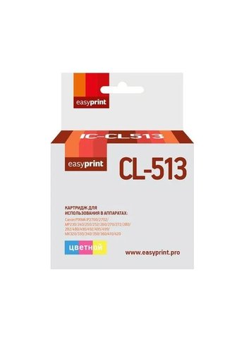 Картридж струйный Easyprint CL-513 (IC-CL513) для Canon PIXMA iP2700/MP230/260/280/480/MX330/360/410, цветной