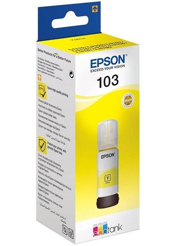 Картридж струйный Epson 103Y C13T00S44A желтый (7500стр.) (65мл) для Epson L3100/3110/3150