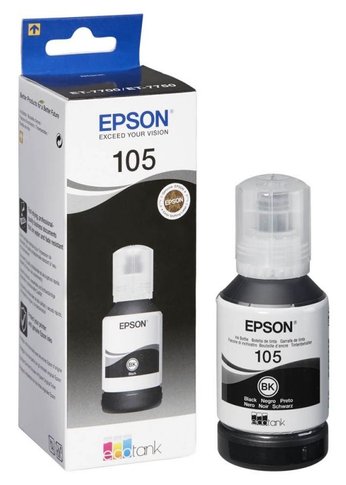 Картридж струйный Epson 105BK C13T00Q140 черный (8000стр.) (140мл) для Epson L7160/7180