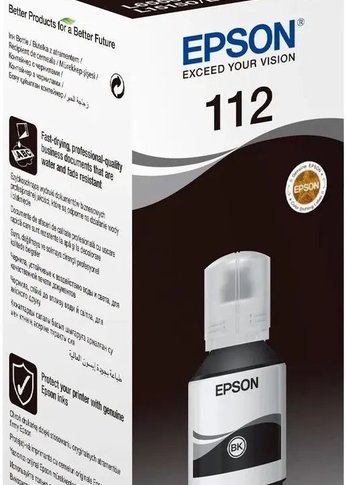 Картридж струйный Epson 112 C13T06C14A черный (7500стр.) (127мл) для Epson L11160/L15150/L15160/L6490/L6550/M15140