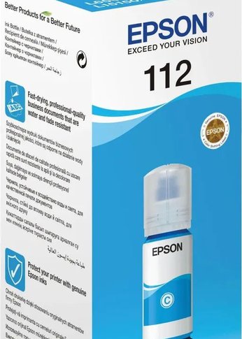 Картридж струйный Epson 112 C13T06C24A синий (6000стр.) (70мл) для Epson L11160/L15150/L15160/L6490/L6550/M15140