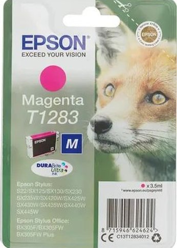 Картридж струйный Epson T1283 C13T12834012 пурпурный (160стр.) (3.5мл) для Epson S22/SX125