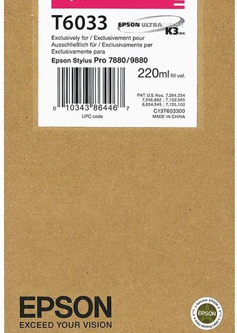 Картридж струйный Epson T6033 пурпурный насыщенный для Stylus Pro 7880/9880