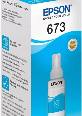 Картридж струйный Epson T6732 C13T67324A голубой (1900стр.) (70мл) для Epson L800