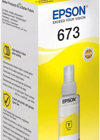 Картридж струйный Epson T6734 C13T67344A желтый (1900стр.) (70мл) для Epson L800